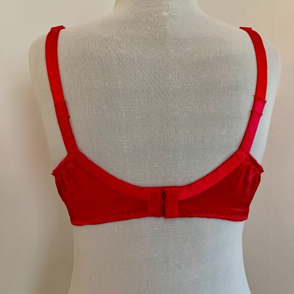 VTG Bravissimo Hot Pink Sexy 40 C Lace Bra 7550 Plus Underwire Silky Sheer Push - Picture 11 of 12